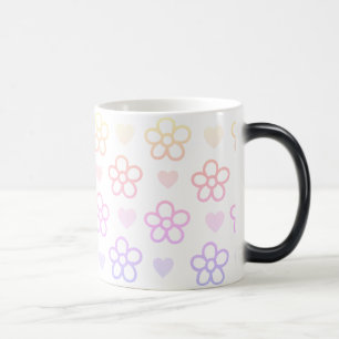 Magic Mug café coeur et fleurs