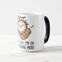 Mug de café drôle Mode Économie d'Énergie Paresseu