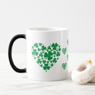 Magic Mug de la Saint-Patrick - Café de coeur Shamrock c