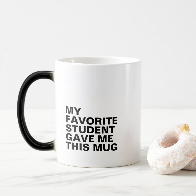 Magic Mug de typographie personnalisée avec initiale (Avec donut)
