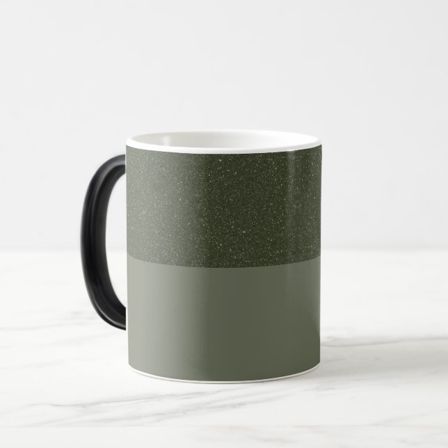 Magic Mug en céramique vert de mousse de bruit sur matte (Devant gauche)