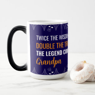 Magic Mug Grand-père Photo Personnalisé avec Bordure Dél
