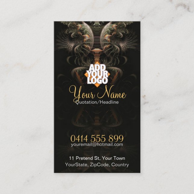 Magic Muschel Fraktal Business Card Visitenkarte (Vorderseite)