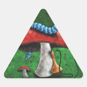 Magic Mushroom Dreieckiger Aufkleber