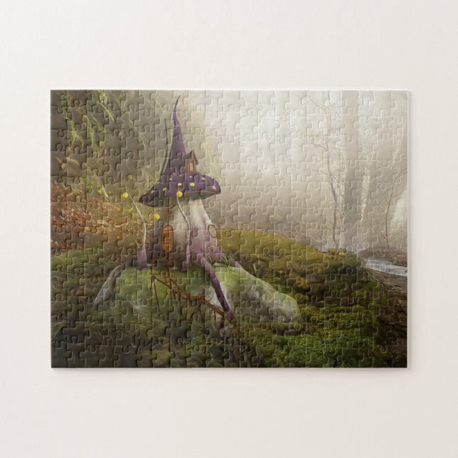 Magic Mushroom Fairy Forest Puzzle (Horizontal)