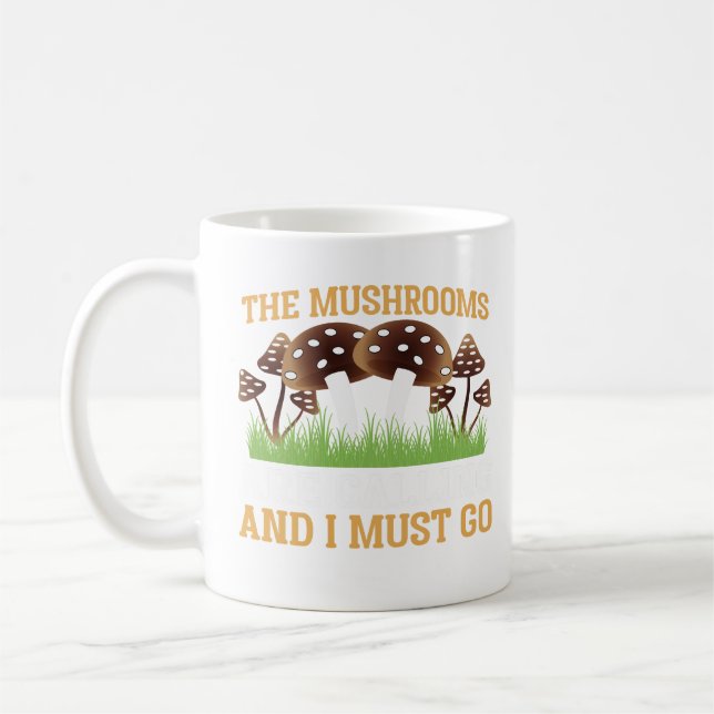 Magic Mushroom Pilzjagd Funny Mushroom Kaffeetasse (Links)