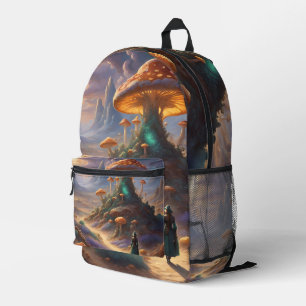 Magic Mushroom Planet Bedruckter Rucksack