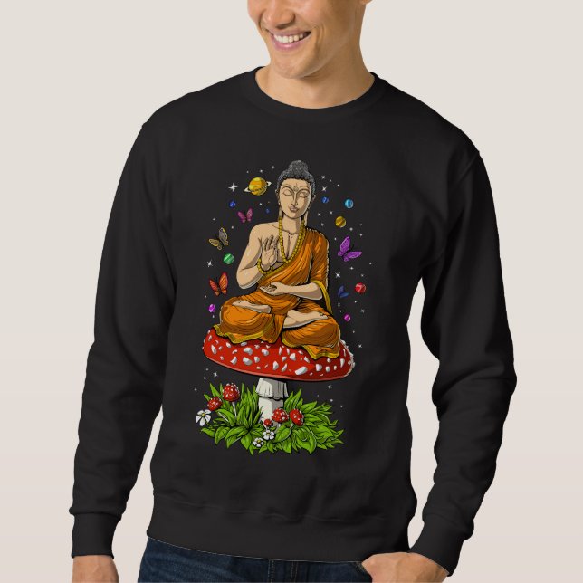 Magic Mushrooms Buddha Sweatshirt (Vorderseite)