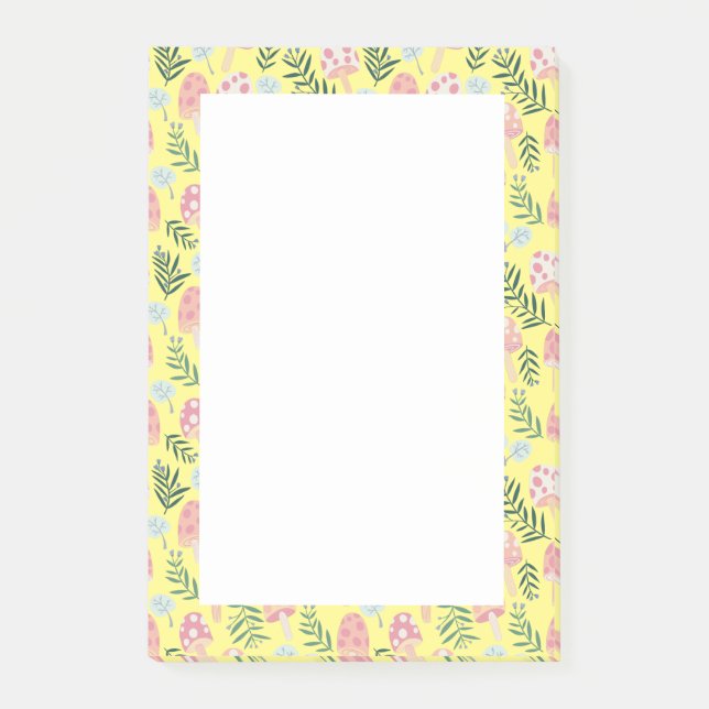 Magic Mushrooms Forest Grocery To Do-List Post-it Klebezettel (Vorderseite)