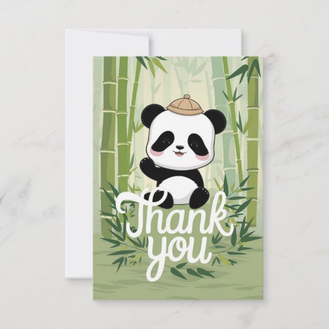 Magic Niedlich Panda Dankeskarte (Vorderseite)