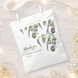 Magic Olive Watercolor Handgemalt Geschenktütchen