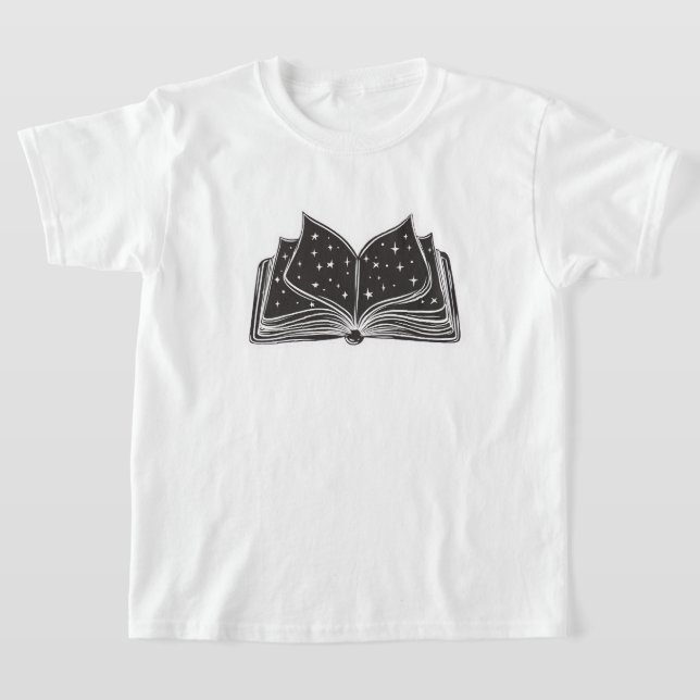 Magic Open Spellbook – Stars and Wizardry T-Shirt (Ablage )