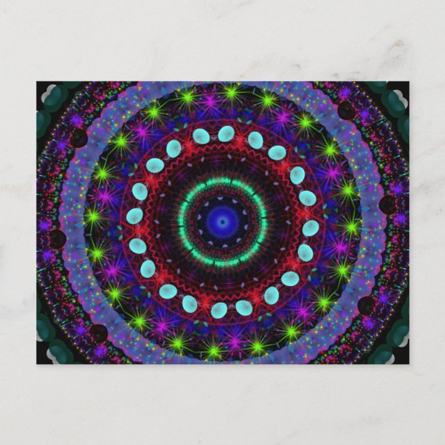 Magic Orbs Mandala Postcard Postkarte (Vorderseite)