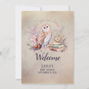 Magic Owl Welcome Baby Dusche Einladung