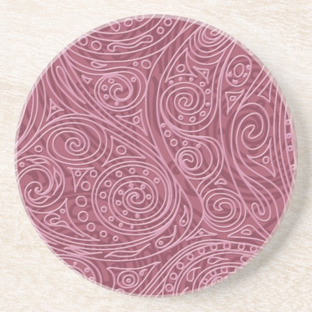 Magic Pattern Spirale Cashmere Rose Untersetzer (Vorne)