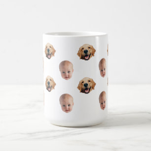 Magic Personnalisé Cute Family Face 2 Photos Mug