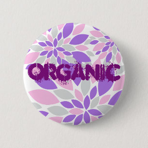 Magic Petals Purple Flowers Button