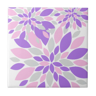 Magic Petals Purple Flowers Fliese
