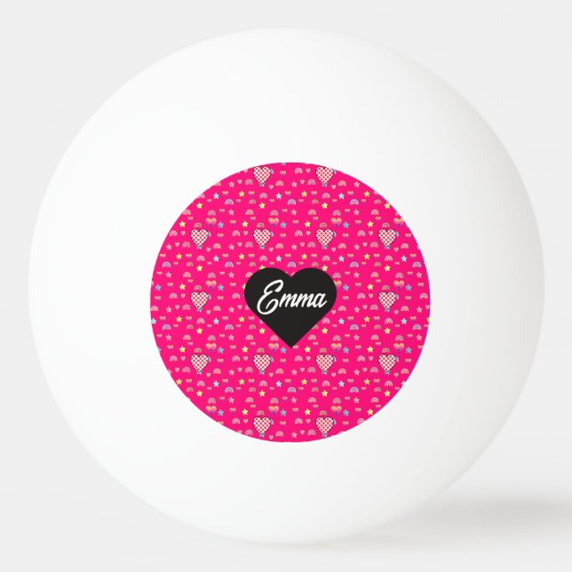 Magic pink candy world tischtennisball (Vorderseite)