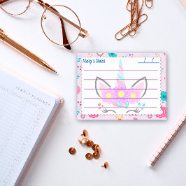 Magic Pink unicorn niedlicher Hintergrund 4 Zoll x Post-it Klebezettel