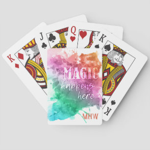 „Magic“-Pokerkarte mit individuellem Monogramm Spielkarten