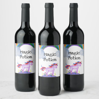 Magic Potion Unicorn Weinetikett