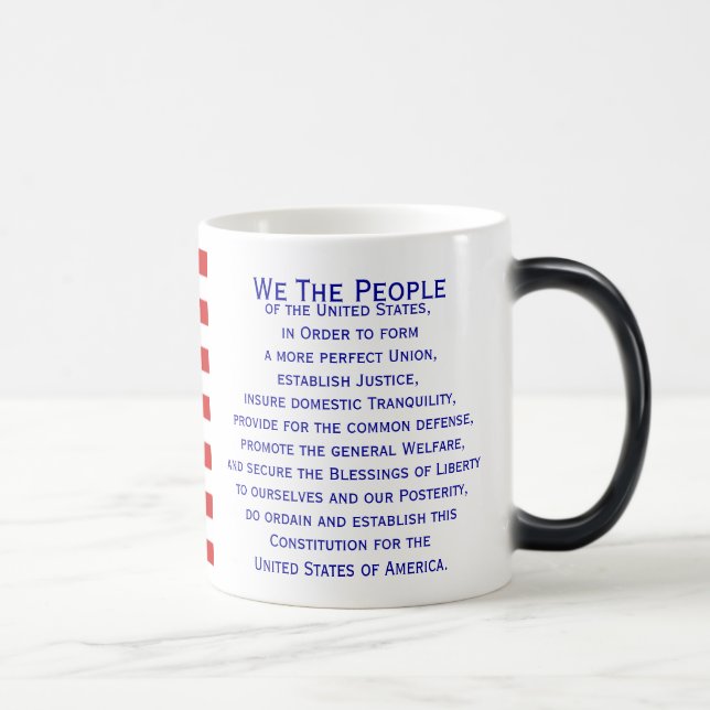 Magic Préambule de la Constitution Drapeau Mug (Droite)