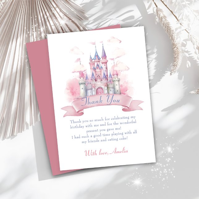 Magic Princess Castle Girl Anniversaire Carte de r (Créateur téléchargé)
