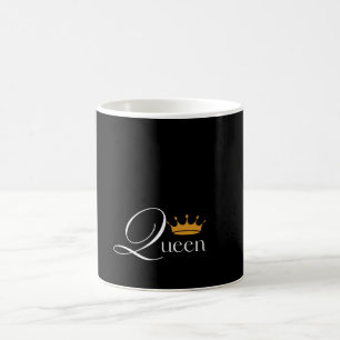 Magic "Queen Energy : Mug noire avec design "Queen" gras