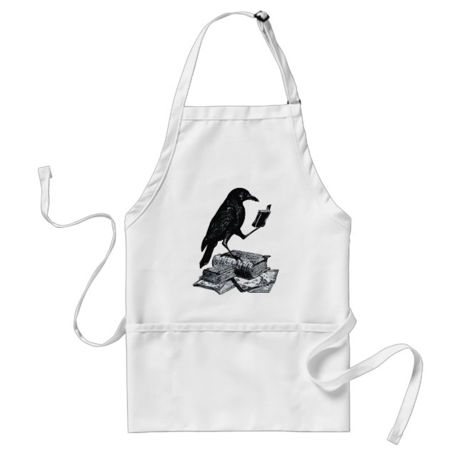 Magic Raven mit akademischen Büchern Schürze (Vorne)