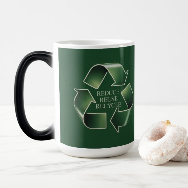 Magic Reduce Reuse Recycle Morphing Mug (Avec donut)