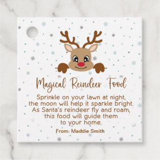 Magic Rentier Food Personalisierte Geschenkmarke Geschenkanhänger