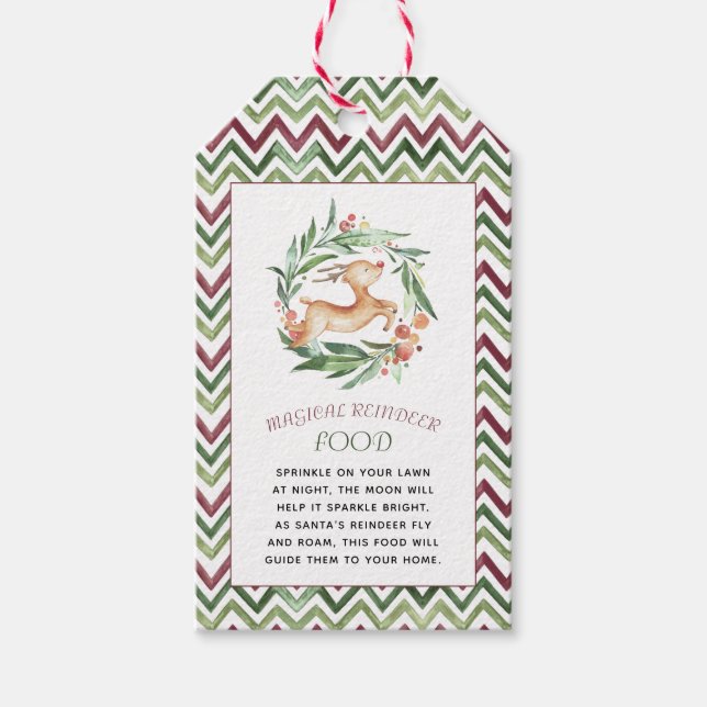 Magic Rentier Food | Weihnachtsfeier Geschenkanhänger (Vorderseite)