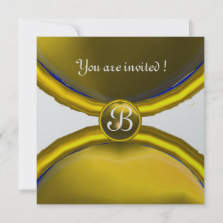 MAGIC RINGS,MONOGRAM Edelstein gelb Einladung