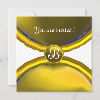 MAGIC RINGS, MONOGRAM-Edelstein gelb Einladung