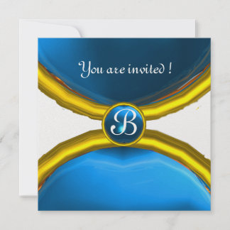 MAGIC RINGS,MONOGRAM-Juwel blaues Eis Einladung