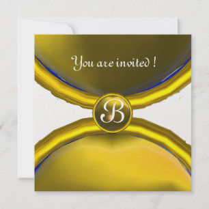 MAGIC RINGS, MONOGRAMM-Edelsteineis Einladung
