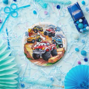 Magic Road Monster Truck Birthday Pappteller