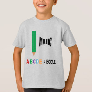 Magic-Schule-T-Shirt Jersey grau T-Shirt