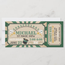 Magic Show Billets Anniversaire Invitation