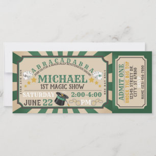 Magic Show Billets Anniversaire Invitation