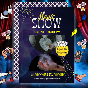 Magic Show Einladung Ankündigung für Magier