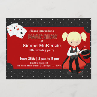 Magic Show Geburtstagsparty Einladung