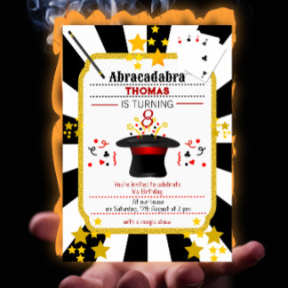 Magic Show Geburtstagsparty Einladung