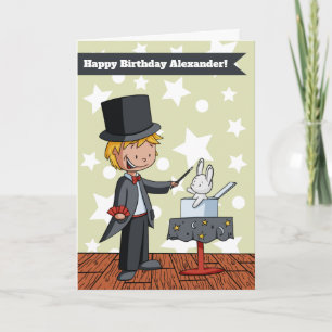 Magic Show Kids Personnalisé Bonne carte d'anniver