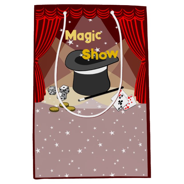 Magic Show Red Danke Mittlere Geschenktüte (Vorderseite)