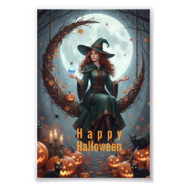 Magic Sorcery Halloween Familie Fotodruck (Vorne)
