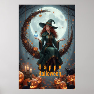 Magic Sorcery Halloween Familie Poster