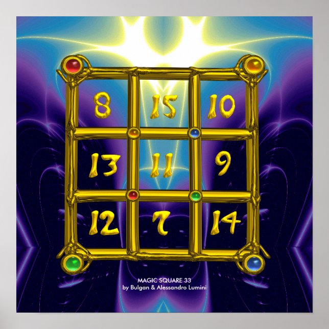 MAGIC SQUARE 33,Blue Lila Poster (Vorne)