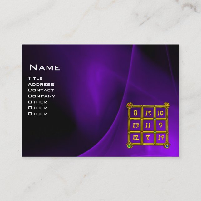 MAGIC SQUARE 33 , Lila Black Visitenkarte (Vorderseite)